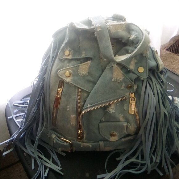 NWT Denim Purse With Zipper - Picture 1 of 2